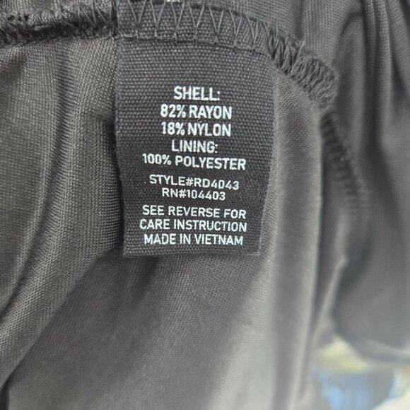 August Sky Black Fruit Breakfast Square Neck Ruched Midi Dress Small NWOT - Picture 12 of 12